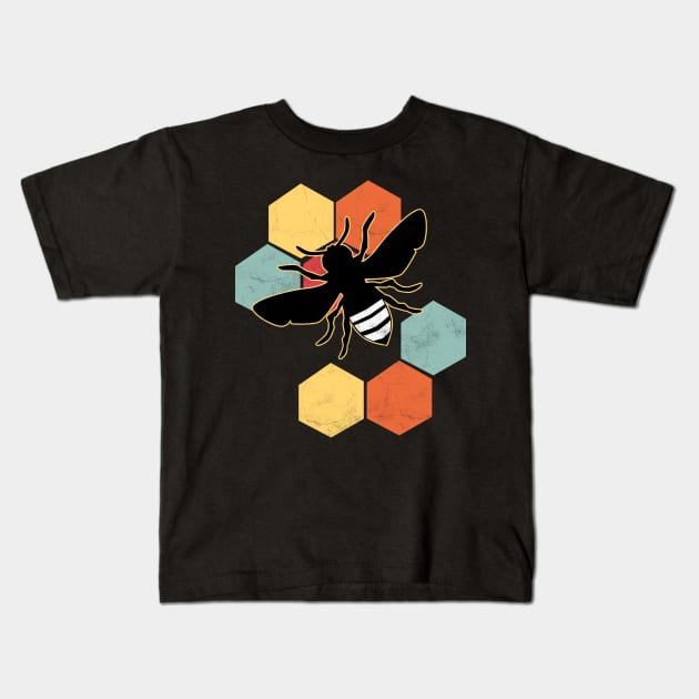 Vintage Colour Bee Kids T-Shirt by Imutobi